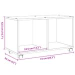 Casa si Gradina - Mobilier - Mobilier baie - Comode baie - Dulap cu roti, gri beton, 72x33x42,5 cm, lemn prelucrat - Infinity.ro