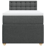 Casa si Gradina - Mobilier - Paturi si accesorii - Paturi - Pat box spring cu saltea, gri inchis, 80x200 cm, textil - Infinity.ro
