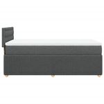 Casa si Gradina - Mobilier - Paturi si accesorii - Paturi - Pat box spring cu saltea, gri inchis, 80x200 cm, textil - Infinity.ro