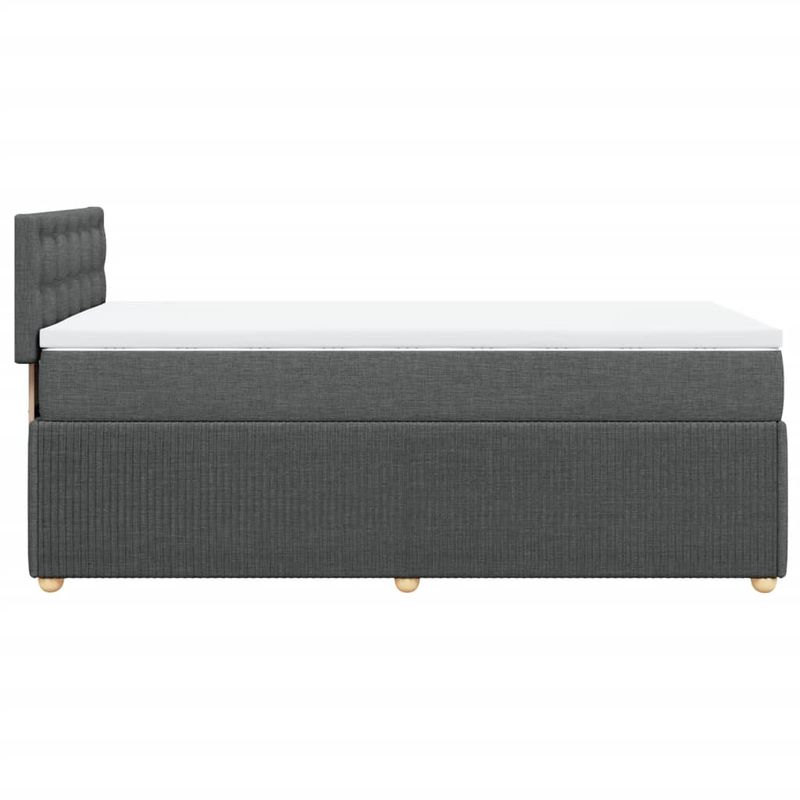 Casa si Gradina - Mobilier - Paturi si accesorii - Paturi - Pat box spring cu saltea, gri inchis, 80x200 cm, textil - Infinity.ro