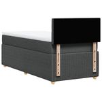 Casa si Gradina - Mobilier - Paturi si accesorii - Paturi - Pat box spring cu saltea, gri inchis, 80x200 cm, textil - Infinity.ro