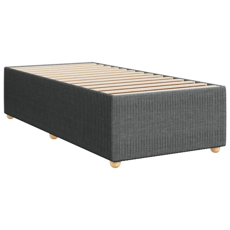 Casa si Gradina - Mobilier - Paturi si accesorii - Paturi - Pat box spring cu saltea, gri inchis, 80x200 cm, textil - Infinity.ro