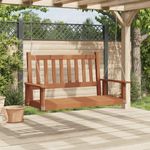 Casa si Gradina - Gradina si terasa - Balansoare si hamace - Balansoare - Banca balansoar gradina lanturi metalice, maro, lemn masiv brad, mărime 115x65x63 cm - Infinity.ro