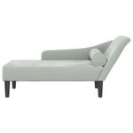 Casa si Gradina - Mobilier - Scaune si fotolii - Fotolii - Fotoliu sezlong cu perne, gri deschis, catifea - Infinity.ro