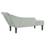 Casa si Gradina - Mobilier - Scaune si fotolii - Fotolii - Fotoliu sezlong cu perne, gri deschis, catifea - Infinity.ro