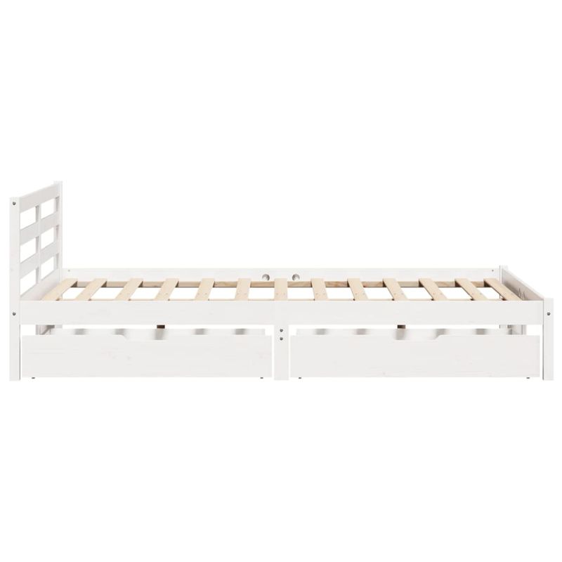 Casa si Gradina - Mobilier - Paturi si accesorii - Paturi - Cadru de pat fara saltea, alb, 150x200 cm, lemn masiv pin - Infinity.ro