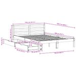 Casa si Gradina - Mobilier - Paturi si accesorii - Paturi - Cadru de pat fara saltea, alb, 150x200 cm, lemn masiv pin - Infinity.ro