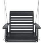 Casa si Gradina - Gradina si terasa - Balansoare si hamace - Balansoare - Leagan de gradina cu lanturi metalice, negru, lemn masiv brad, mărime 72x63x56 cm - Infinity.ro