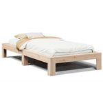 Casa si Gradina - Mobilier - Paturi si accesorii - Paturi - Cadru pat fara saltea, 100x200 cm, lemn masiv pin - Infinity.ro