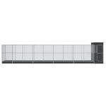 Petshop - Accesorii petshop - Culcusuri si custi - Tarcuri si colivii - Voliera de pasari cu extensie, argintiu, 1037x203x216 cm, otel - Infinity.ro