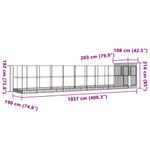 Petshop - Accesorii petshop - Culcusuri si custi - Tarcuri si colivii - Voliera de pasari cu extensie, argintiu, 1037x203x216 cm, otel - Infinity.ro