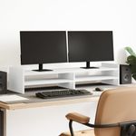 PC, gaming si accesorii - Desktop PC & monitoare - Accesorii monitoare - Suport monitor, alb, 100x27x20 cm, lemn prelucrat - Infinity.ro