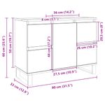 Casa si Gradina - Mobilier - Seturi de mobilier - Seturi baie - Dulap pentru baie, stejar sonoma, 80x33x60 cm, lemn compozit - Infinity.ro