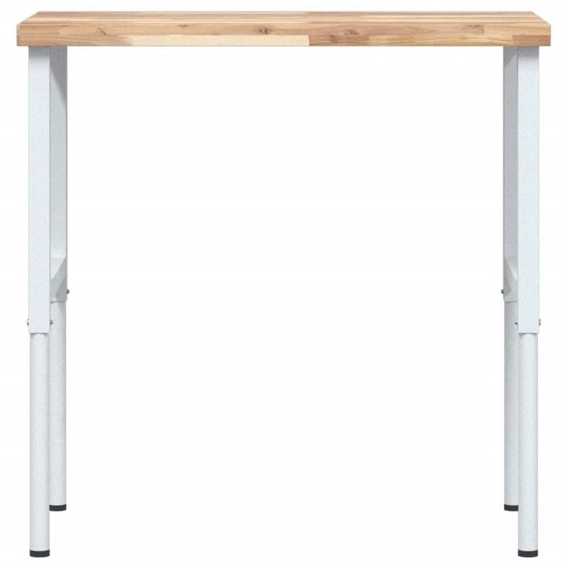 Casa si Gradina - Constructii - Scule de mana si unelte - Mese si bancuri de lucru - Banc lucru 100x60x(73-99,5) cm lemn masiv acacia dreptunghiular, maro și alb - Infinity.ro