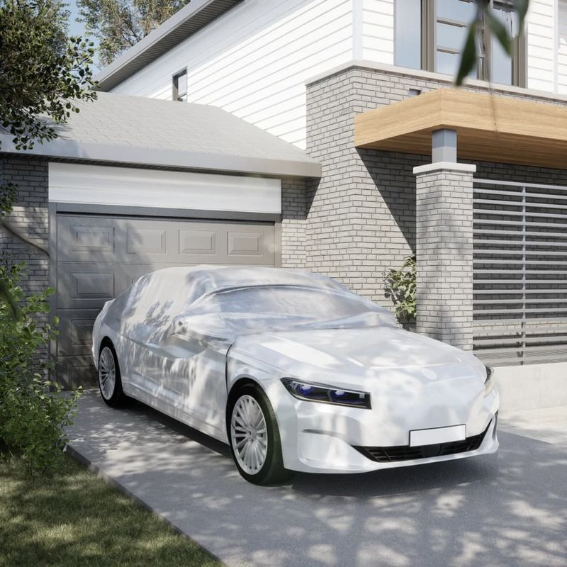 Auto si Moto - Intretinere auto - Huse auto - Husa auto partiala, cu carlige, argintiu, XL - Infinity.ro