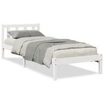 Casa si Gradina - Mobilier - Paturi si accesorii - Paturi - Cadru pat foarte lung fara saltea alb 80x220 cm lemn masiv pin - Infinity.ro