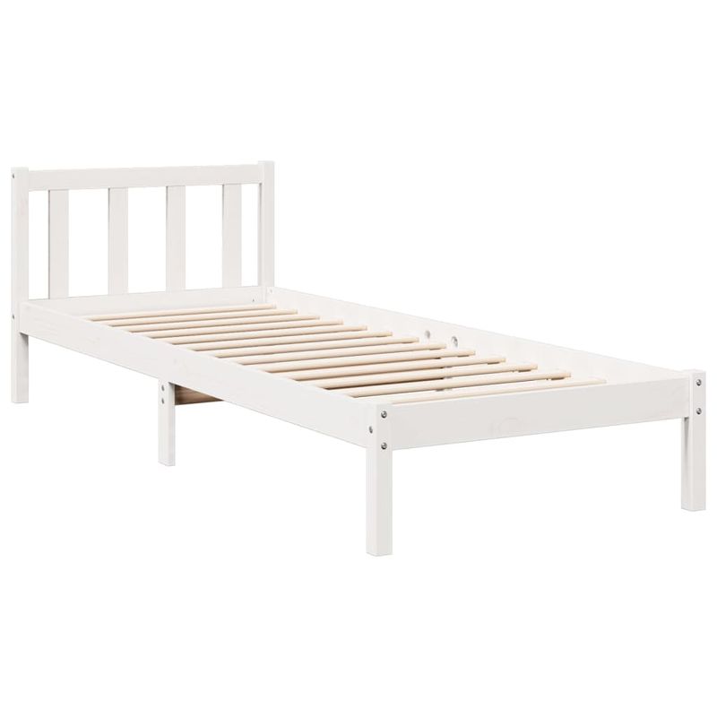 Casa si Gradina - Mobilier - Paturi si accesorii - Paturi - Cadru pat foarte lung fara saltea alb 80x220 cm lemn masiv pin - Infinity.ro