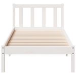Casa si Gradina - Mobilier - Paturi si accesorii - Paturi - Cadru pat foarte lung fara saltea alb 80x220 cm lemn masiv pin - Infinity.ro