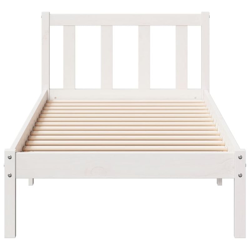 Casa si Gradina - Mobilier - Paturi si accesorii - Paturi - Cadru pat foarte lung fara saltea alb 80x220 cm lemn masiv pin - Infinity.ro