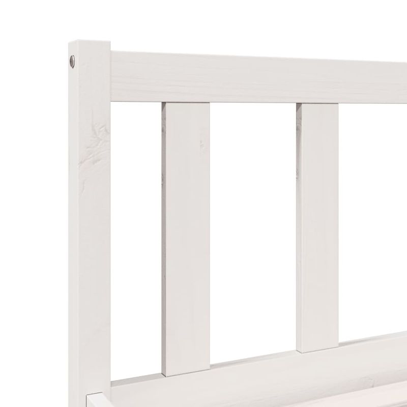 Casa si Gradina - Mobilier - Paturi si accesorii - Paturi - Cadru pat foarte lung fara saltea alb 80x220 cm lemn masiv pin - Infinity.ro