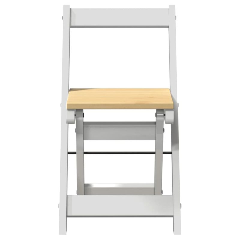 Casa si Gradina - Mobilier - Scaune si fotolii - Scaune - Scaune pliabile „Corona”, 4 buc, alb, lemn masiv pin - Infinity.ro
