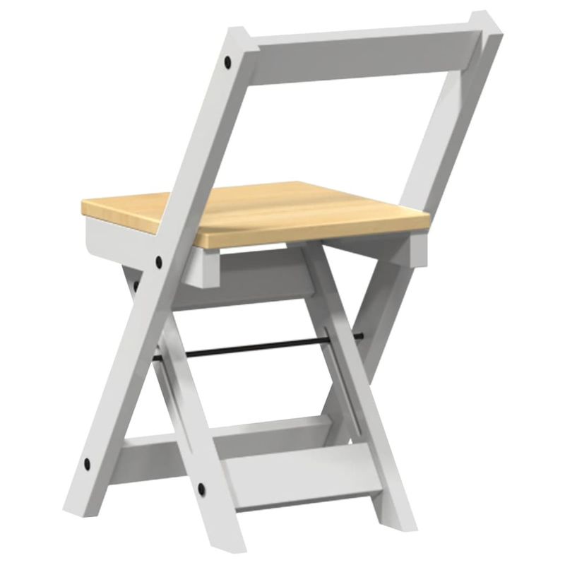 Casa si Gradina - Mobilier - Scaune si fotolii - Scaune - Scaune pliabile „Corona”, 4 buc, alb, lemn masiv pin - Infinity.ro