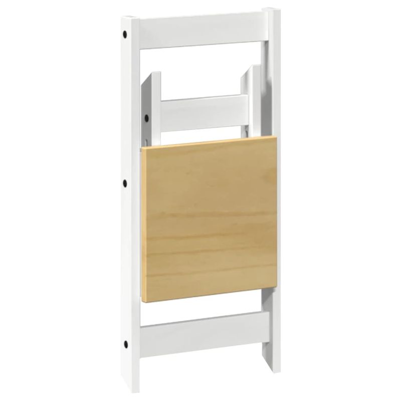 Casa si Gradina - Mobilier - Scaune si fotolii - Scaune - Scaune pliabile „Corona”, 4 buc, alb, lemn masiv pin - Infinity.ro