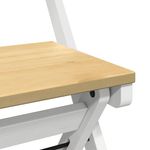 Casa si Gradina - Mobilier - Scaune si fotolii - Scaune - Scaune pliabile „Corona”, 4 buc, alb, lemn masiv pin - Infinity.ro