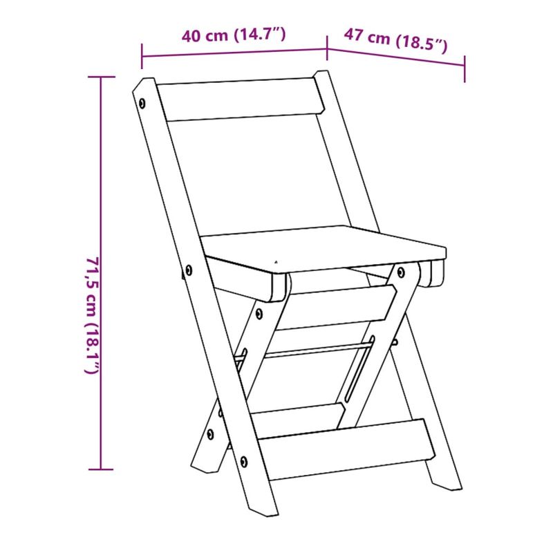 Casa si Gradina - Mobilier - Scaune si fotolii - Scaune - Scaune pliabile „Corona”, 4 buc, alb, lemn masiv pin - Infinity.ro