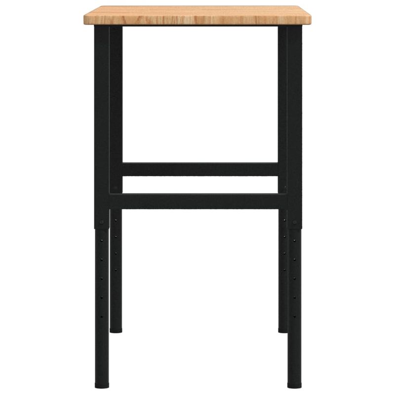 Casa si Gradina - Constructii - Scule de mana si unelte - Mese si bancuri de lucru - Banc lucru maro 100x60x(71,5-98)cm lemn masiv stejar dreptunghi, maro deschis și negru - Infinity.ro