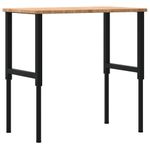 Casa si Gradina - Constructii - Scule de mana si unelte - Mese si bancuri de lucru - Banc lucru maro 100x60x(71,5-98)cm lemn masiv stejar dreptunghi, maro deschis și negru - Infinity.ro