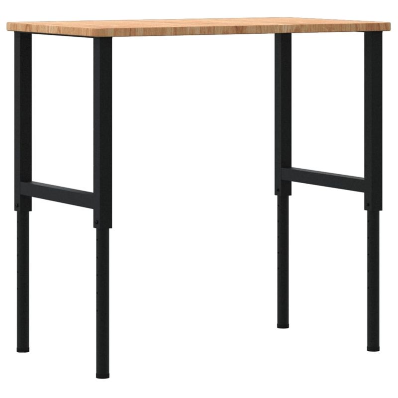 Casa si Gradina - Constructii - Scule de mana si unelte - Mese si bancuri de lucru - Banc lucru maro 100x60x(71,5-98)cm lemn masiv stejar dreptunghi, maro deschis și negru - Infinity.ro