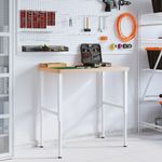 Casa si Gradina - Constructii - Scule de mana si unelte - Mese si bancuri de lucru - Banc de lucru 100x60x(73-99,5) cm lemn masiv fag dreptunghiular, maro și alb - Infinity.ro