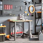 Casa si Gradina - Constructii - Scule de mana si unelte - Mese si bancuri de lucru - Banc de lucru 100x60x83 cm lemn masiv de acacia, dreptunghiular, natural - Infinity.ro