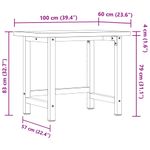 Casa si Gradina - Constructii - Scule de mana si unelte - Mese si bancuri de lucru - Banc de lucru 100x60x83 cm lemn masiv de acacia, dreptunghiular, natural - Infinity.ro