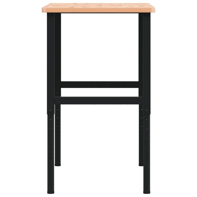 Casa si Gradina - Constructii - Scule de mana si unelte - Mese si bancuri de lucru - Banc lucru 100x60x(71,5-98) cm lemn masiv fag, dreptunghiular, maro și negru - Infinity.ro