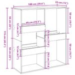 Casa si Gradina - Mobilier - Biblioteci si rafturi - Biblioteci - Biblioteca/Separator camera, stejar sonoma, 100x33x115 cm - Infinity.ro