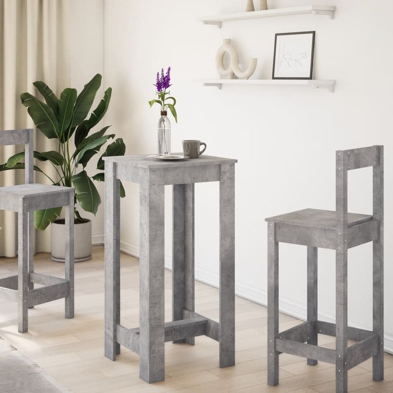 Casa si Gradina - Mobilier - Mese si birouri - Mese bucatarie si dining - Masa bar, gri beton, 51x50x103,5 cm, lemn prelucrat - Infinity.ro
