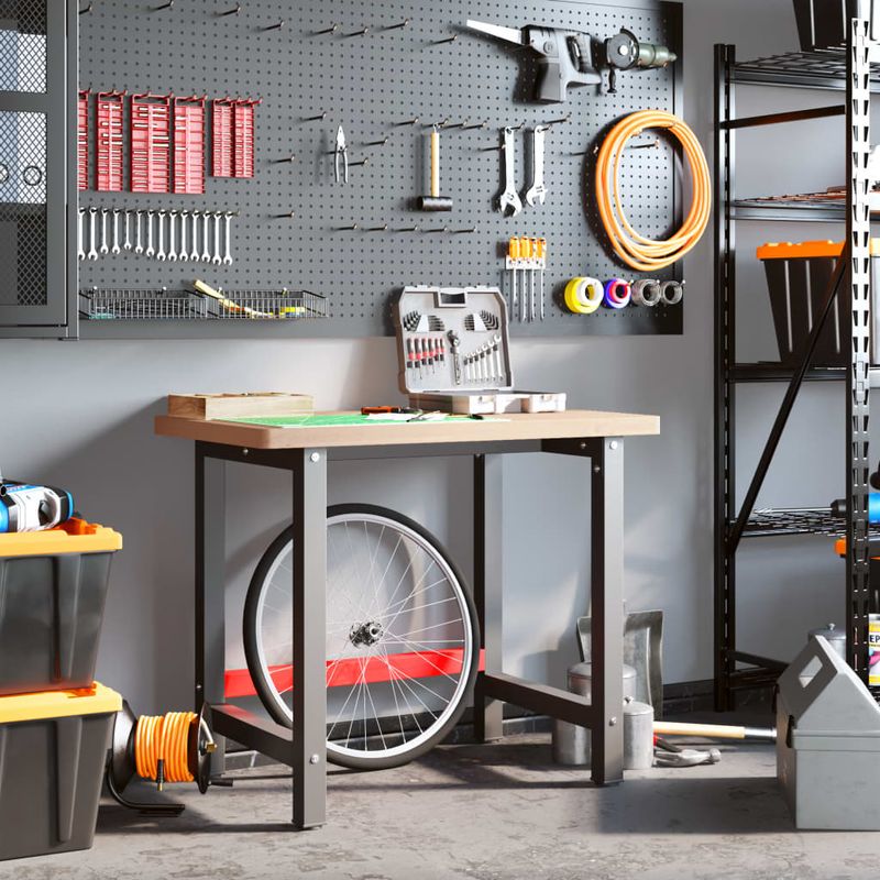 Casa si Gradina - Constructii - Scule de mana si unelte - Mese si bancuri de lucru - Banc de lucru 100x60x83 cm lemn masiv fag, dreptunghiular, natural - Infinity.ro