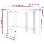 Casa si Gradina - Constructii - Scule de mana si unelte - Mese si bancuri de lucru - Banc de lucru 100x60x83 cm lemn masiv fag, dreptunghiular, natural - Infinity.ro