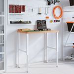 Casa si Gradina - Constructii - Scule de mana si unelte - Mese si bancuri de lucru - Banc de lucru 100x60x(73-99,5) cm lemn masiv fag dreptunghiular, maro închis și alb - Infinity.ro