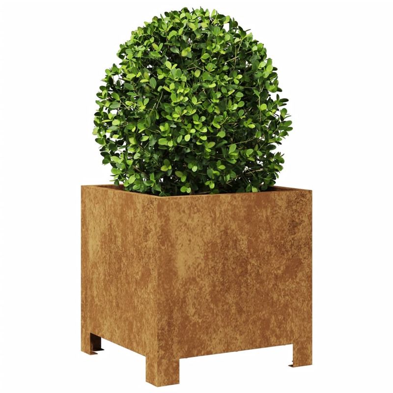 Casa si Gradina - Gradinarit si plante - Plante si ghivece - Ghivece si suporturi - Jardiniere gradina, 2 buc., 30x30x30 cm, otel corten - Infinity.ro