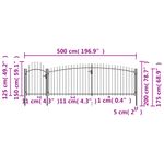 Casa si Gradina - Constructii - Usi interior, exterior si garaj - Usi garaj - Poarta gard pentru gradina cu varf sulita, negru, 5 x 2 m - Infinity.ro