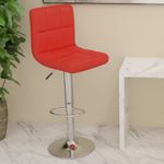 Casa si Gradina - Mobilier - Scaune si fotolii - Scaune - Scaun de bar, rosu, piele ecologica - Infinity.ro