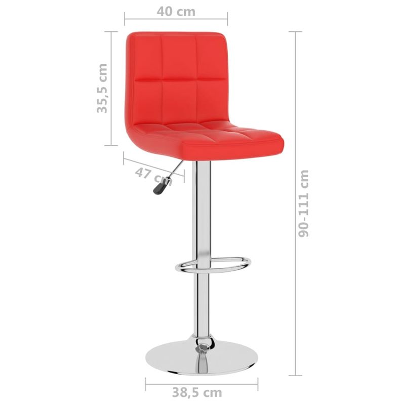 Casa si Gradina - Mobilier - Scaune si fotolii - Scaune - Scaun de bar, rosu, piele ecologica - Infinity.ro