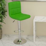 Casa si Gradina - Mobilier - Scaune si fotolii - Scaune - Scaun de bar, verde, piele ecologica - Infinity.ro