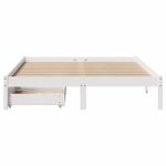 Casa si Gradina - Mobilier - Paturi si accesorii - Paturi - Cadru de pat fara saltea, alb, 140x190 cm, lemn masiv de pin - Infinity.ro