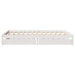 Casa si Gradina - Mobilier - Paturi si accesorii - Paturi - Cadru de pat fara saltea, alb, 140x190 cm, lemn masiv de pin - Infinity.ro