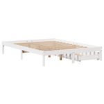 Casa si Gradina - Mobilier - Paturi si accesorii - Paturi - Cadru de pat fara saltea, alb, 140x190 cm, lemn masiv de pin - Infinity.ro