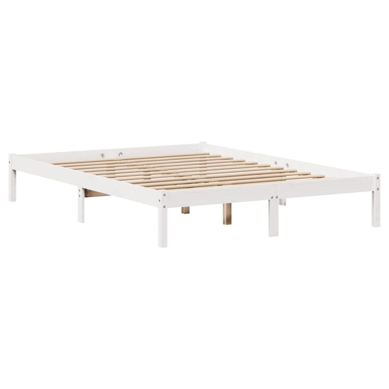 Casa si Gradina - Mobilier - Paturi si accesorii - Paturi - Cadru de pat fara saltea, alb, 140x190 cm, lemn masiv de pin - Infinity.ro